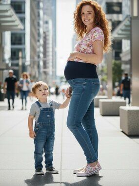 Oh Baby by Motherhood Blue Maternity Jeans Medium Blue Wash Size M